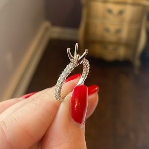 14kt White Gold Diamond Setting Ring